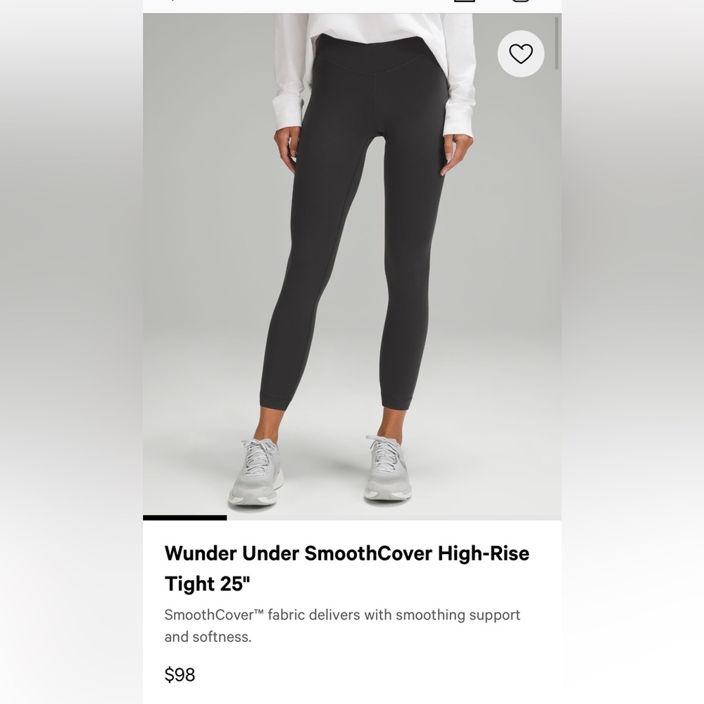 Wunder Under SmoothCover High-Rise Tight 25” size 4